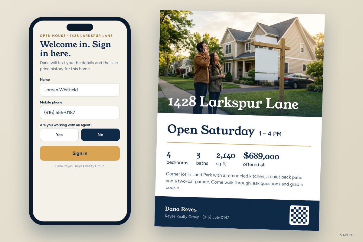 Sample: open house invites