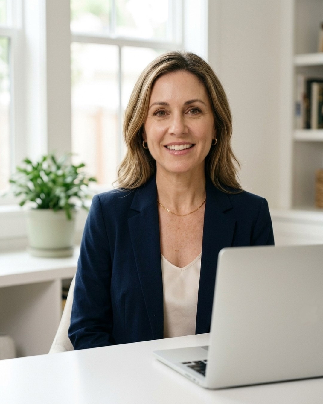 Sample: the agent in a bright home office